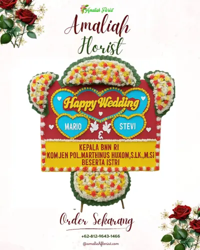 Karangan Papan Bunga Pernikahan di Madiredo